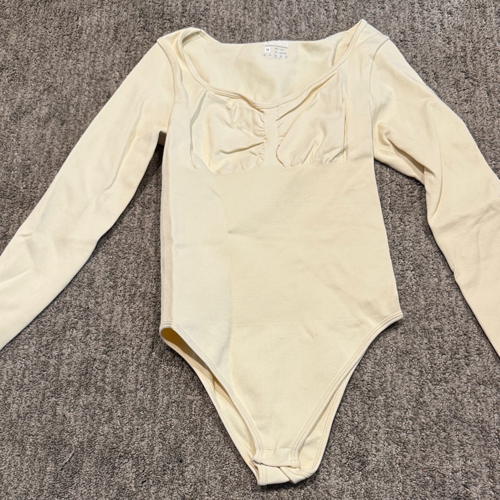 Cream Long Sleeve One Piece